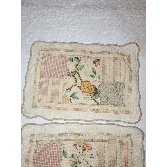 Vintage zip up floral pillow shams - Picture 3 of 5